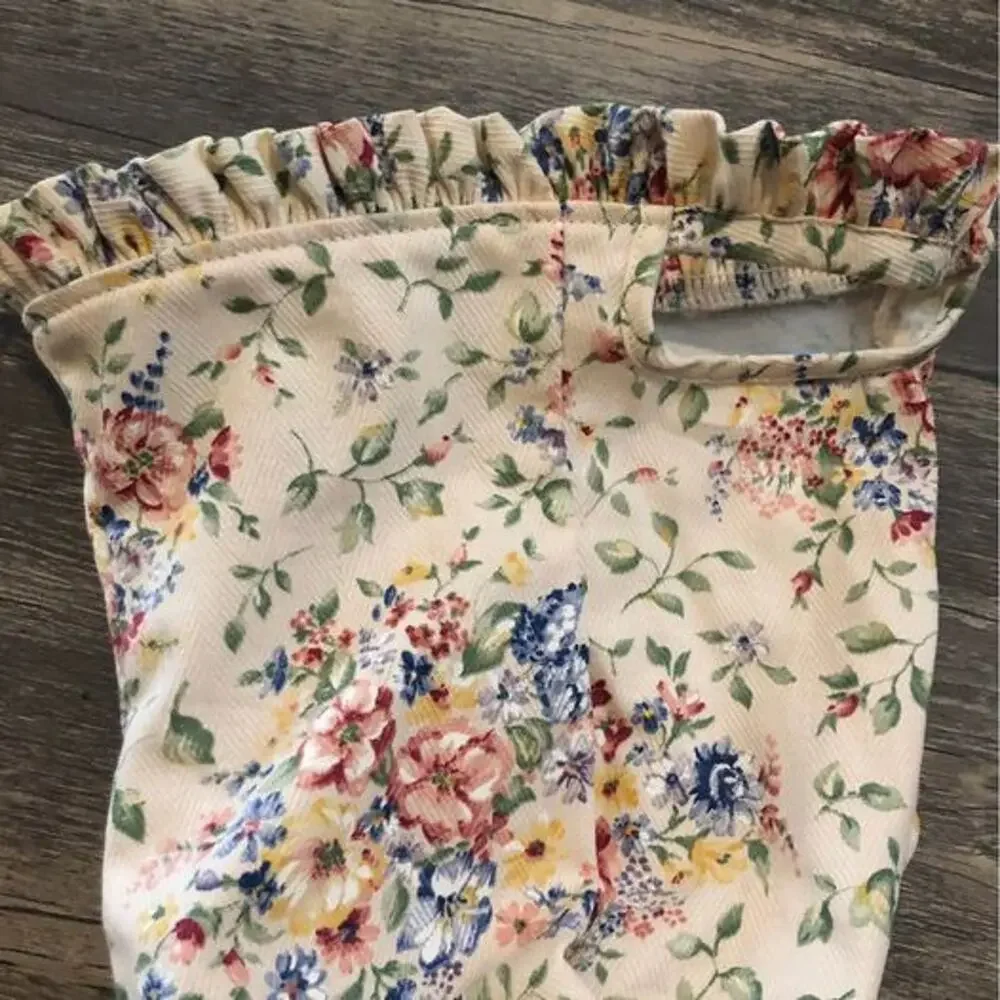 LONGABERGER Tiny Tote BASKET LINER - spring FLORAL